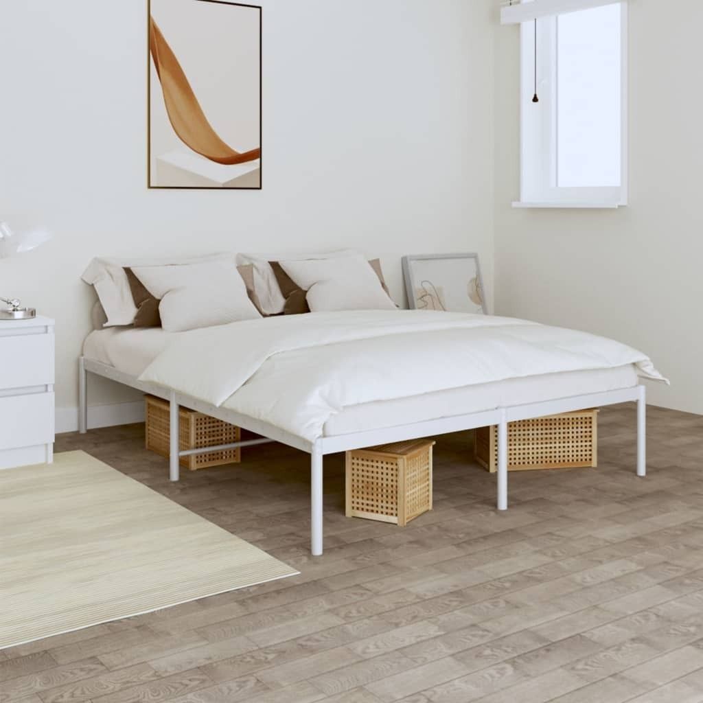 Maison Exclusive - Bettgestell Metall Weiß 140x200 cm