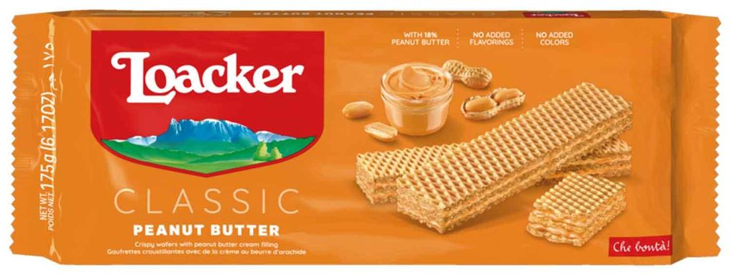 Loacker Peanut Butter, Wafer Keks, Erdnussbutter, 175 g, Produktbild 