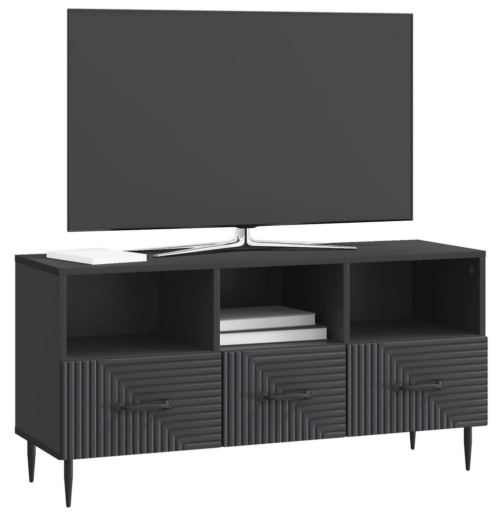 vidaXL TV-Schränk Schwarz 102 x 34,5 x 50 cm Holzwerkstoff