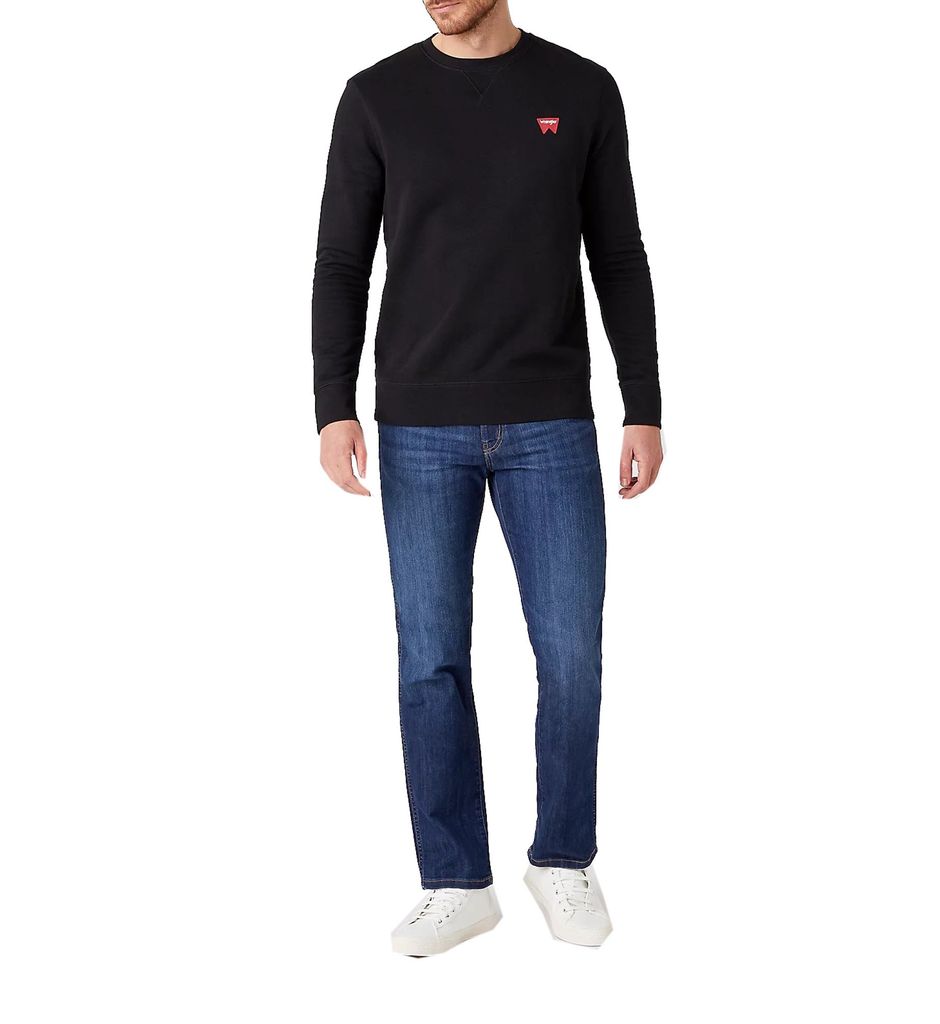 WRANGLER Herren, Sweatshirt SIGN OFF CREW, M, Schwarz, ralph, lauren, pullover