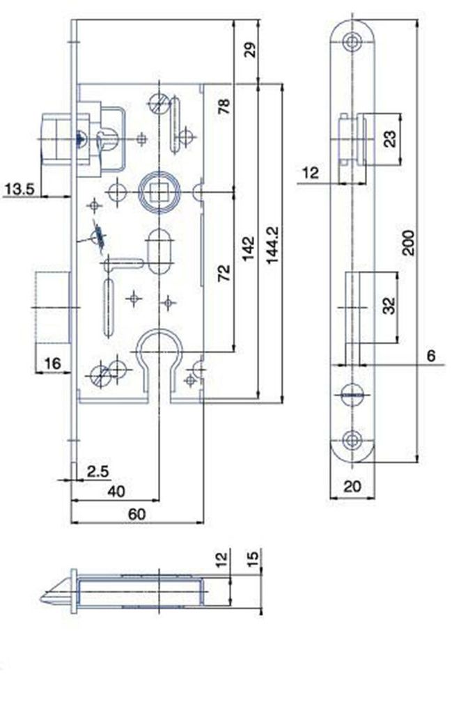 das Schloss verriegelt wurde. K105 - 72/60 P-L BÍ Zn Produktbild 