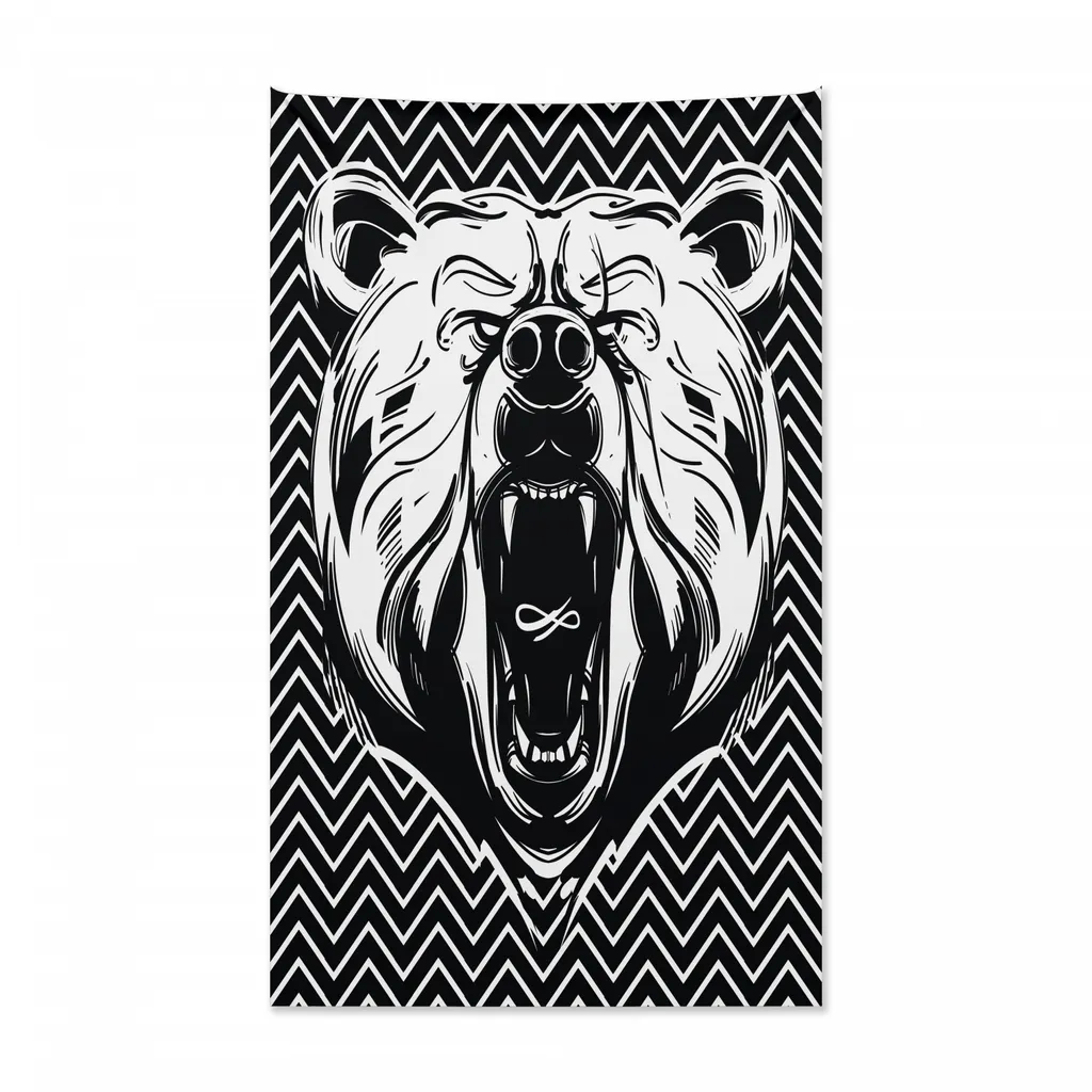 Dettagli Arazzo Abakuhaus Bär 140x230cm - Stampa Digitale Microfibra