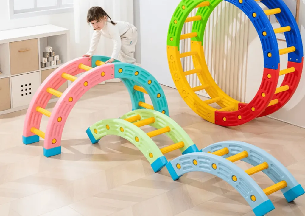Roue d'exercice Cercle Pastel - Surface Antidérapante et Mousse Douce - 8
