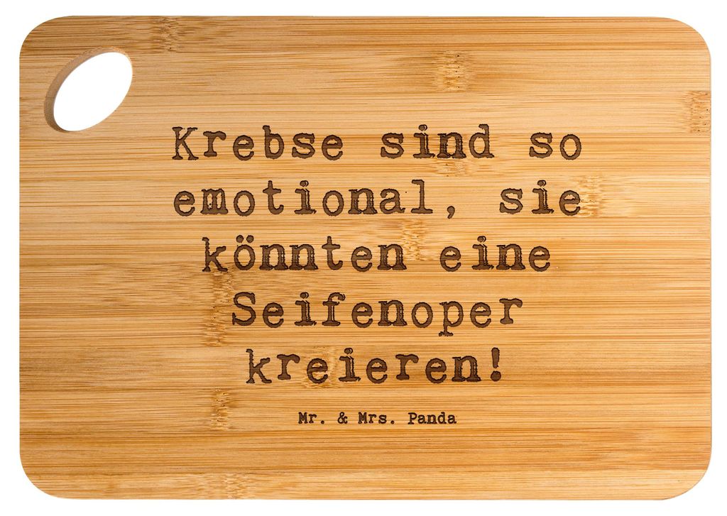 Mr. & Mrs. Panda holzschneidebrett Spruch Emotionaler Krebs Produktbild 
