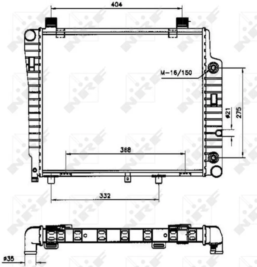 Radiateur moteur NRF 50534 haute résistance pour Mercedes 2025003503 OE