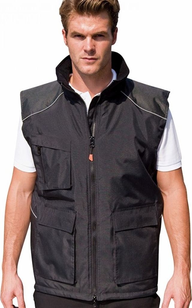 Result Uni Work-Guard Vostex Bodywarmer / Weste RW3252 (4XL) (Schwarz)