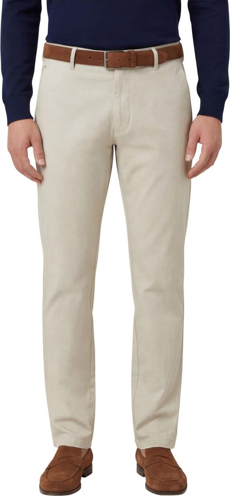 Meyer Bonn Baumwollhose beige einfarbig