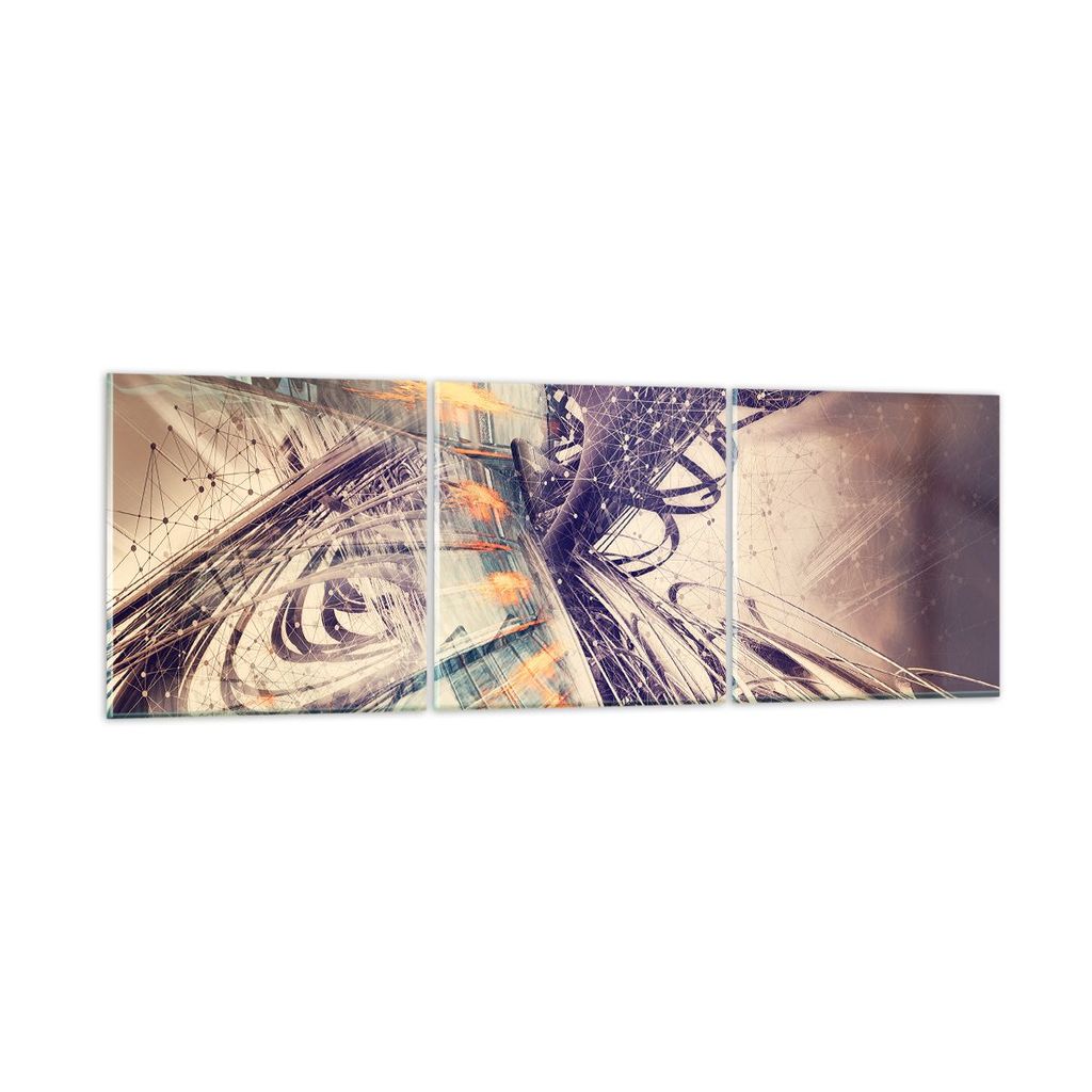 Bilder auf glas - Abstraktion modern - 150x50cm - Glasbilder - Wandbilder - Kunstdruck - zum Aufhängen bereit - Wanddekoration aus Glas - Glas Bil...