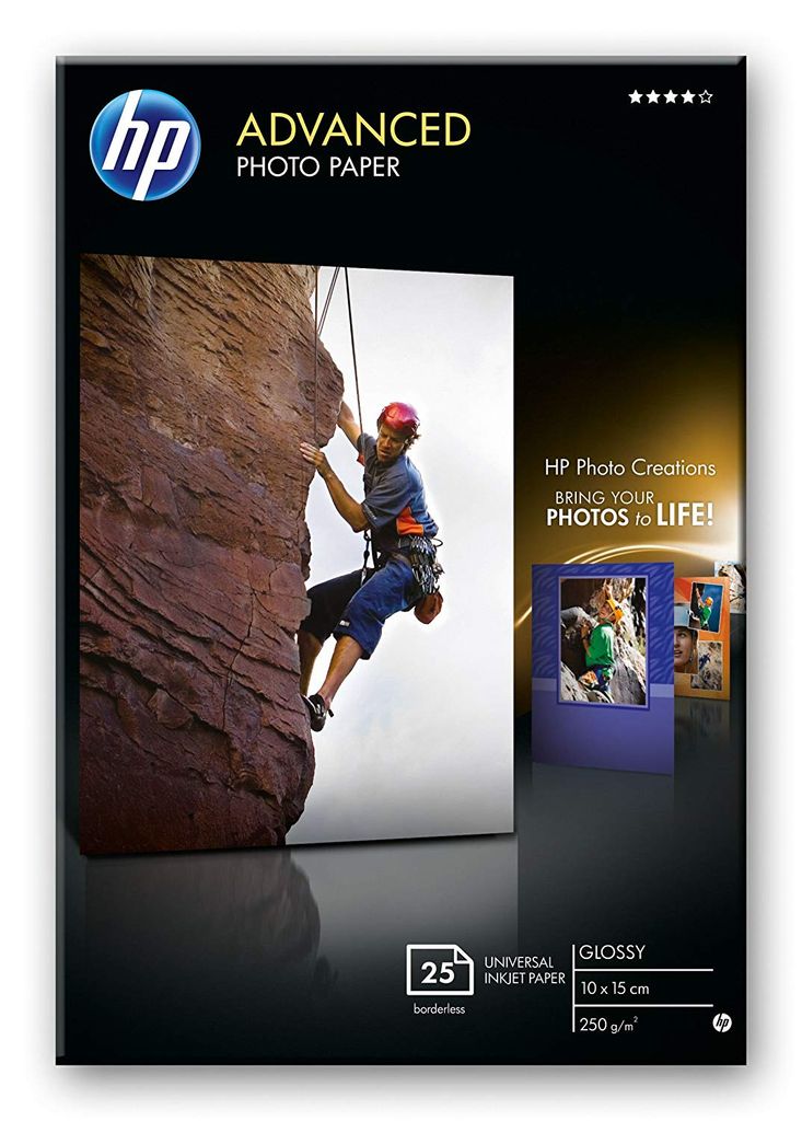 HP Papier fotograficzny Advanced, błyszczący, 250 g/m2, 10 Zdjęcie produktu 