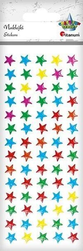 Naklejki foliowe gwiazdki 10x10 70szt.