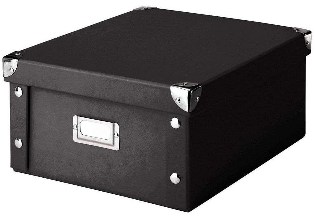 Zeller Aufbewahrungsbox, Pappe, schwarz, Maße ca. 31 x 26 x Produktbild 