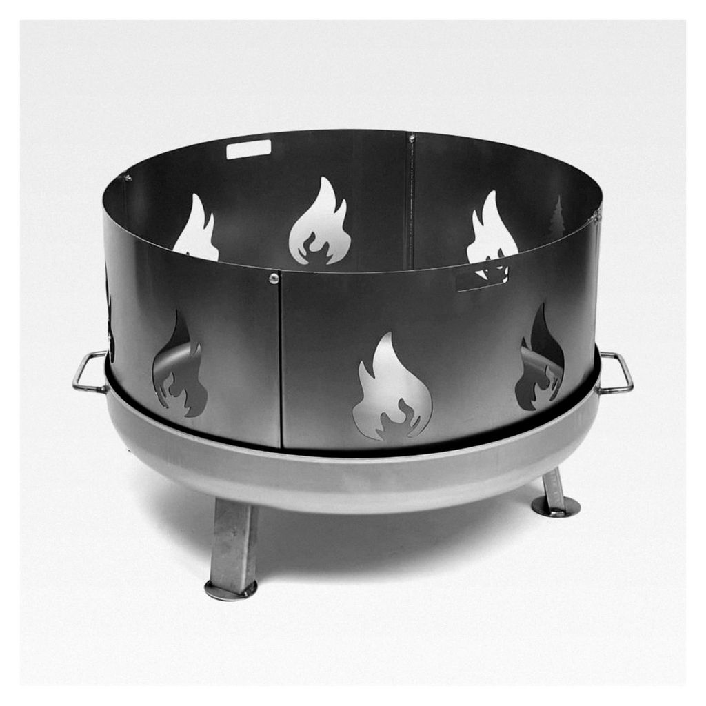 Funkenschutz mit Flammenmotiv für Feuerschalen Ø80cm
