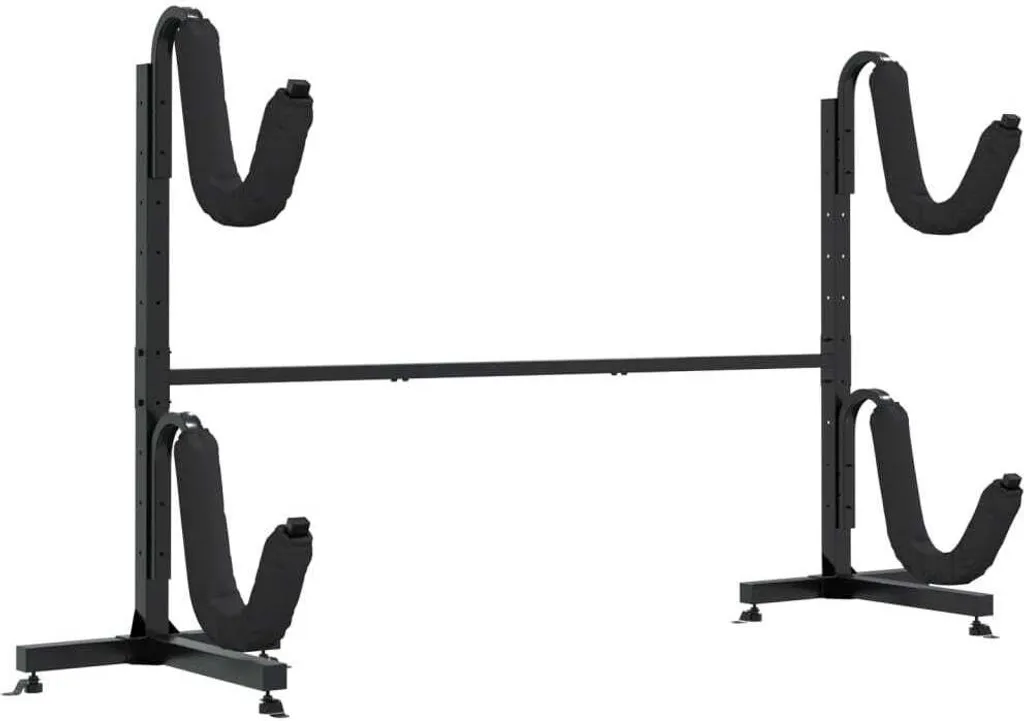Étagère de stockage pour 2 kayaks 250x57x127,5 cm en acier robuste