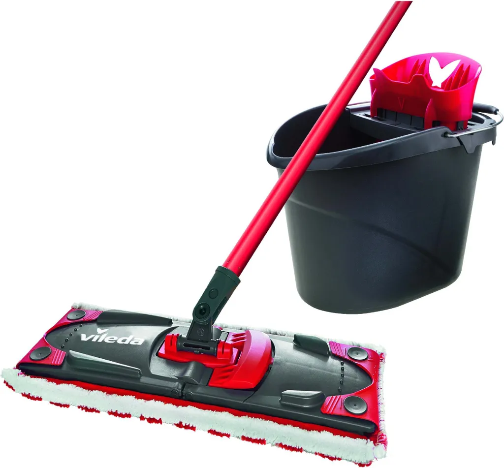 Vileda Ultramax 2in1 Box: Sistema Lavapavimenti Professionale Nero/Rosso