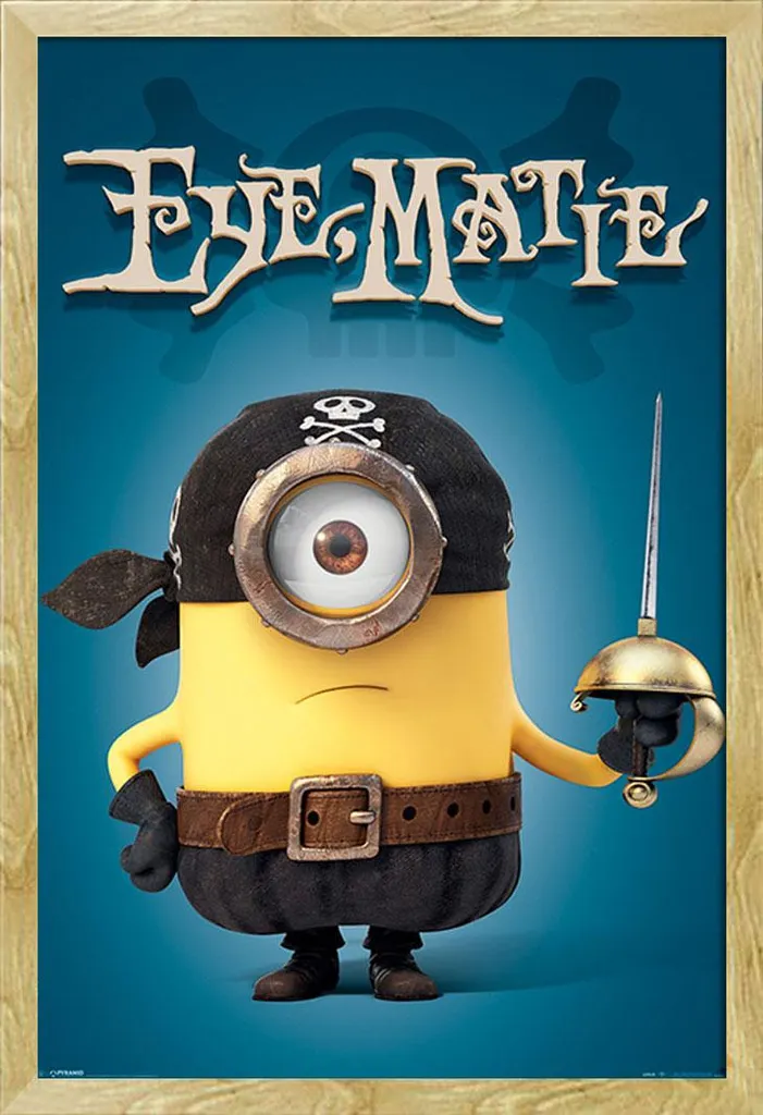 Poster Minions Eye Matie + Cornice Shinsuke Faggio: Il Giallo che Arreda