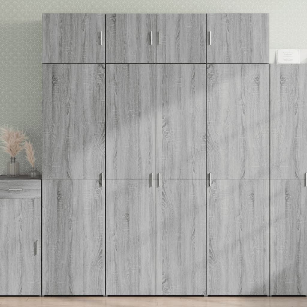 Möbel Hochschrank Grau Sonoma 80x42,5x225 cm Holzwerkstoff - Kommoden 3281355