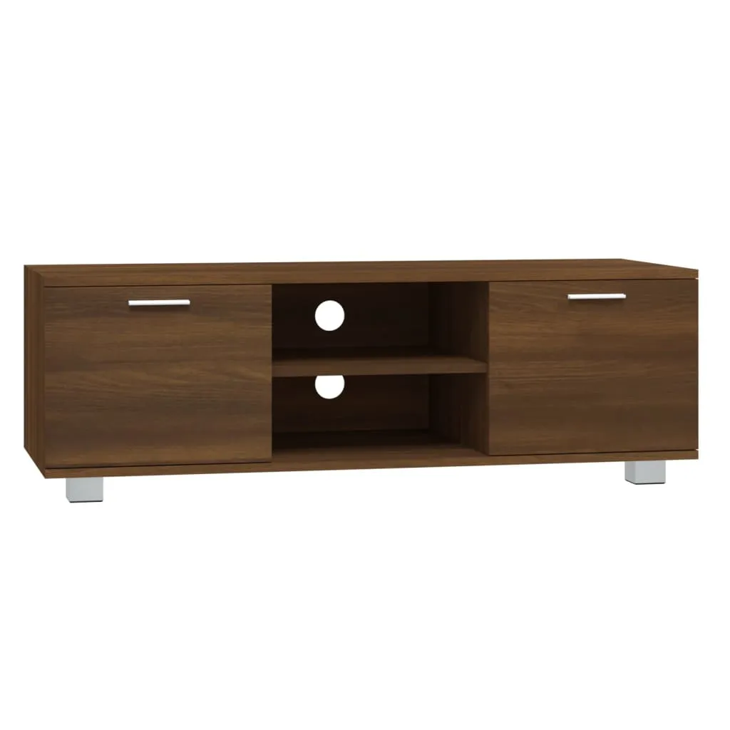 Base TV Legno Rovere Marrone 120x40x35 - Robusto e Versatile