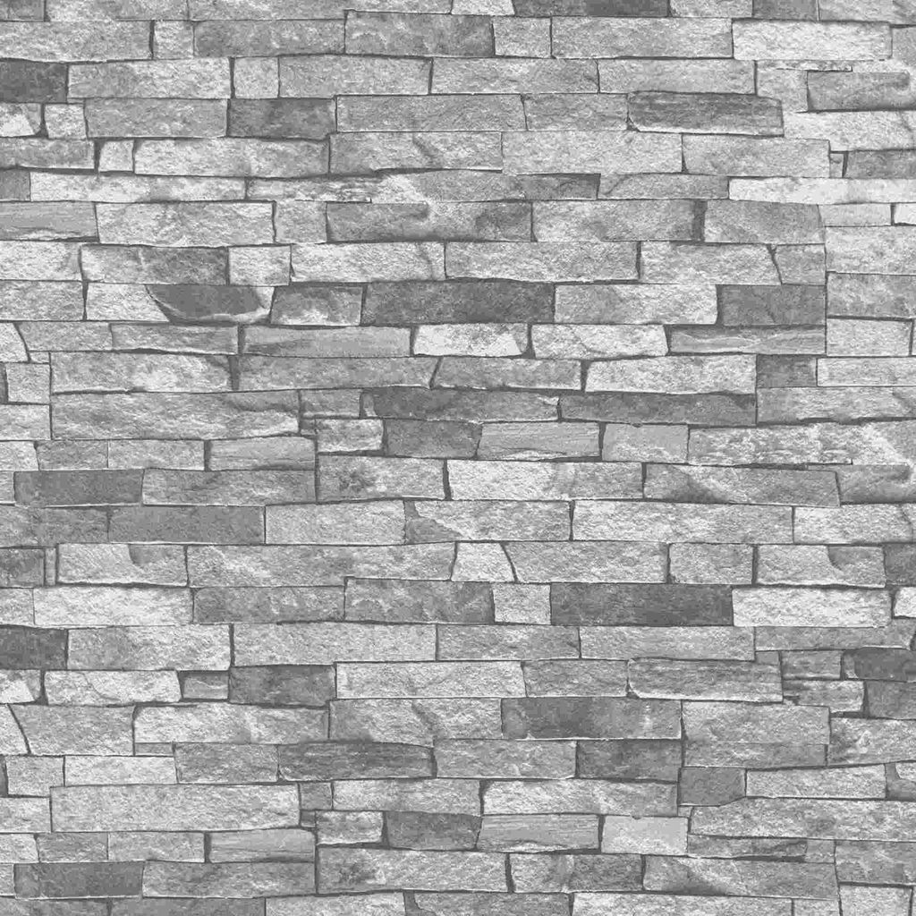 A seamless pattern of stacked stone or brickwork, rendered in shades of gray.