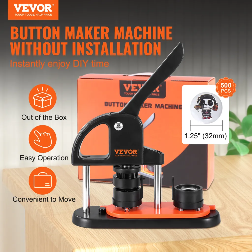 Machine à boutons 32mm VEVOR à haute précision avec 500 pcs - 2
