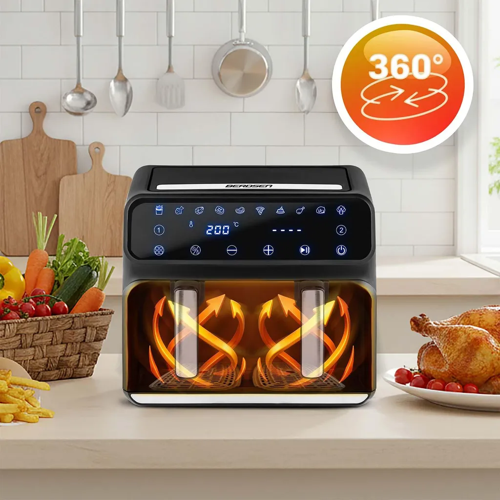 Recensione Berdsen BD-653: Friggitrice Aria Calda 1700W Doppia Area - 47