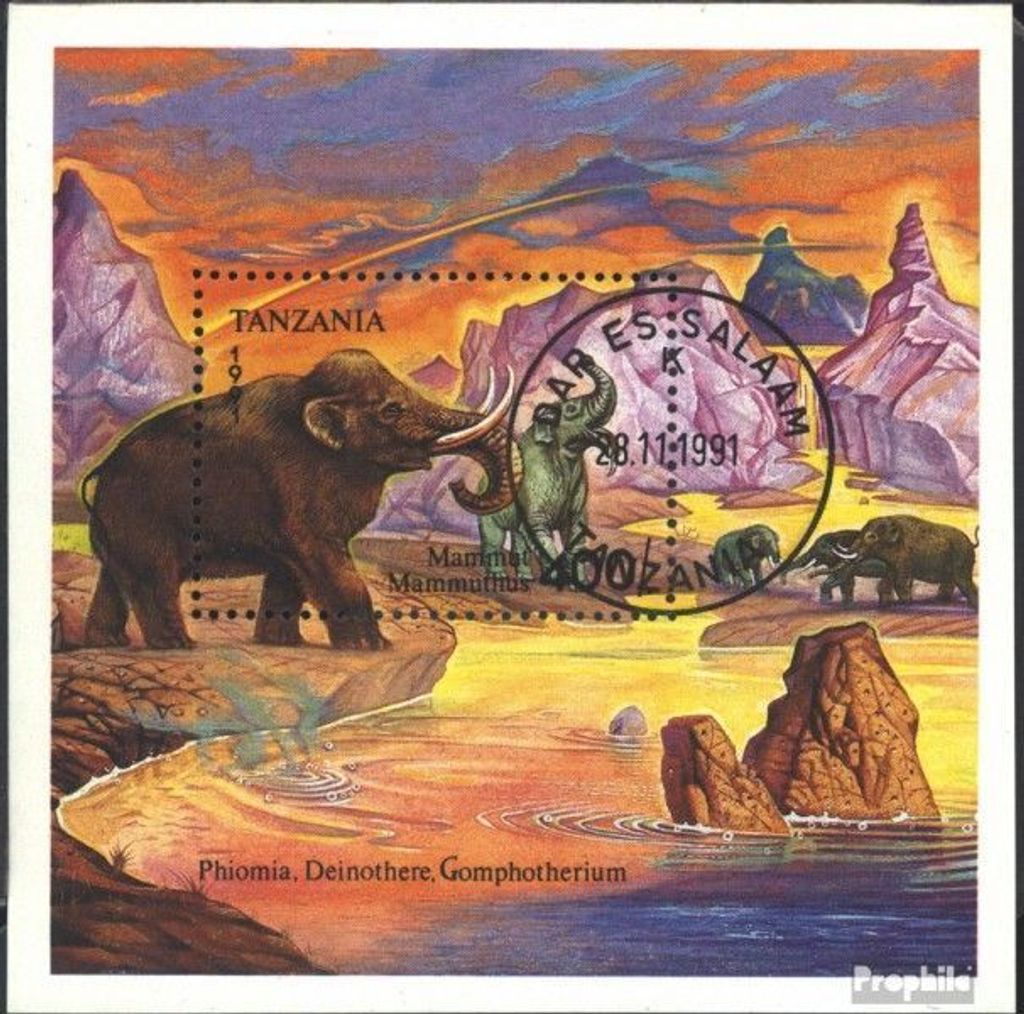 Briefmarken Tansania 1991 Mi Block164 (kompl.Ausg.) gestempelt Elefanten