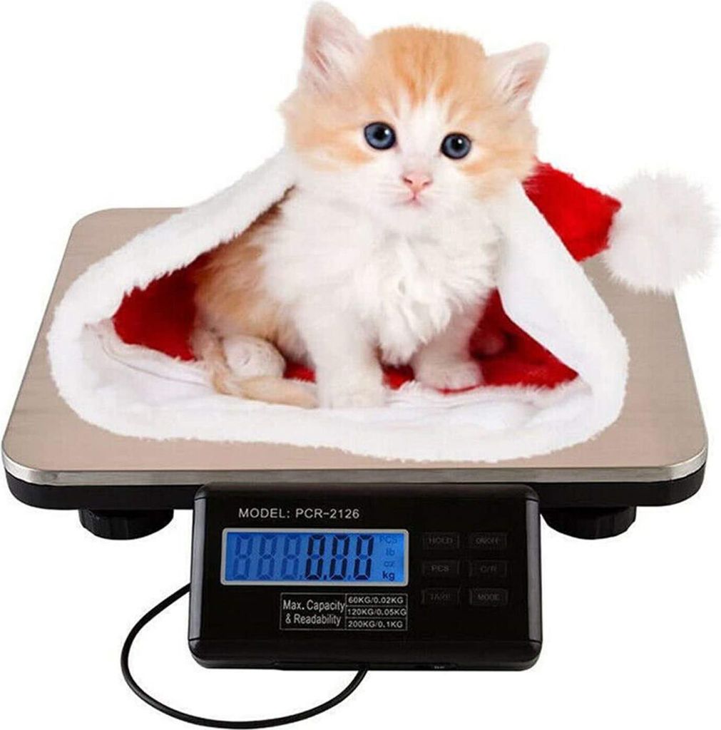 Tierwaage Digitale Plattformwaage mit LCD-Anzeige Waage Elektronische Marktwaage