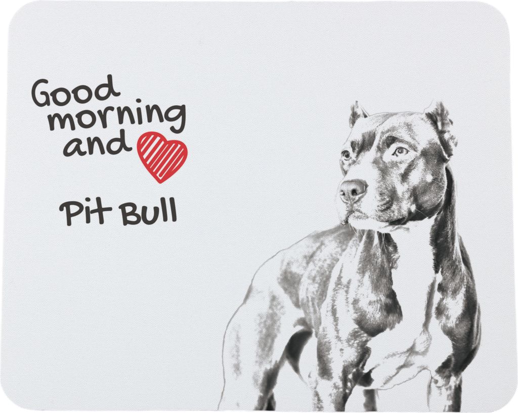 Pit Bull, American Pit Bull Terrier, Pitbull, APBT - Mauspad mit Druck, personalisiertes Mauspad mit Hund, einzigartiges Gadget für Büroangestell...