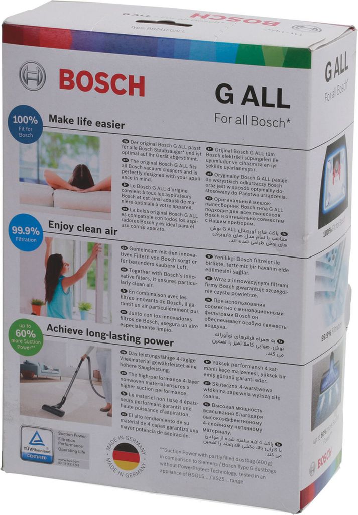 Bosch 17003048 Typ: G ALL 4x worki do odkurzaczy pionowych Zdjęcie produktu 14