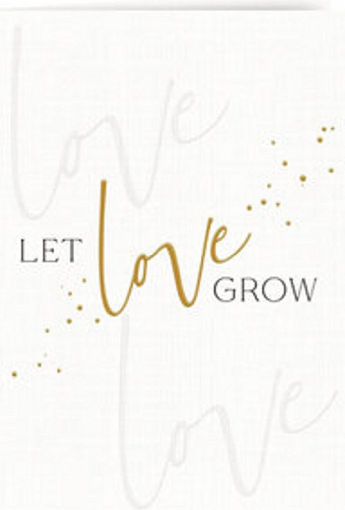 Grußkarte mit Kuvert - Let Love grow