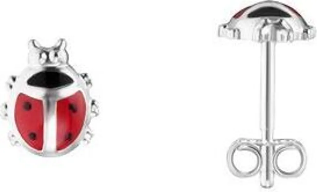 Orecchini Lobo Coccinella in Argento 925 Rodiato - Must-Have Trendy