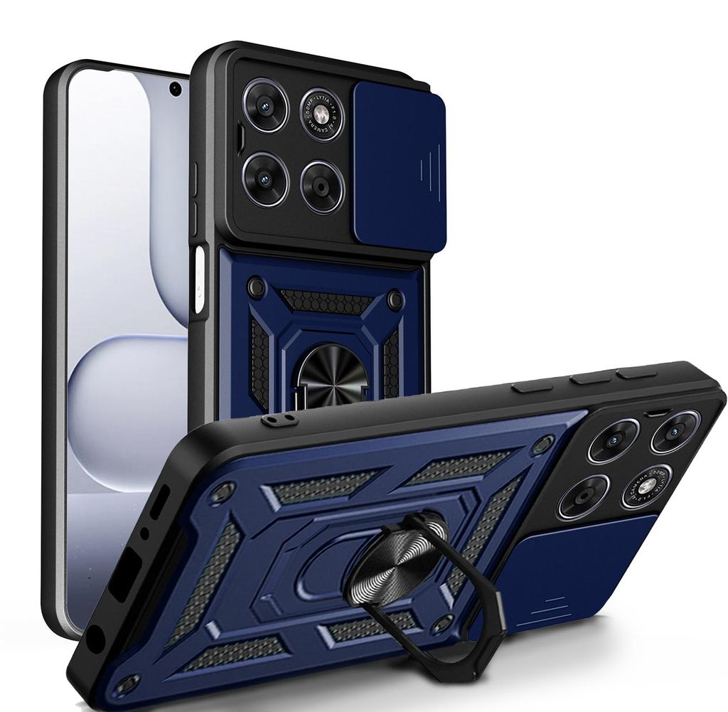 Outdoor Panzer Hülle für Motorola Moto G67 Blau Produktbild 