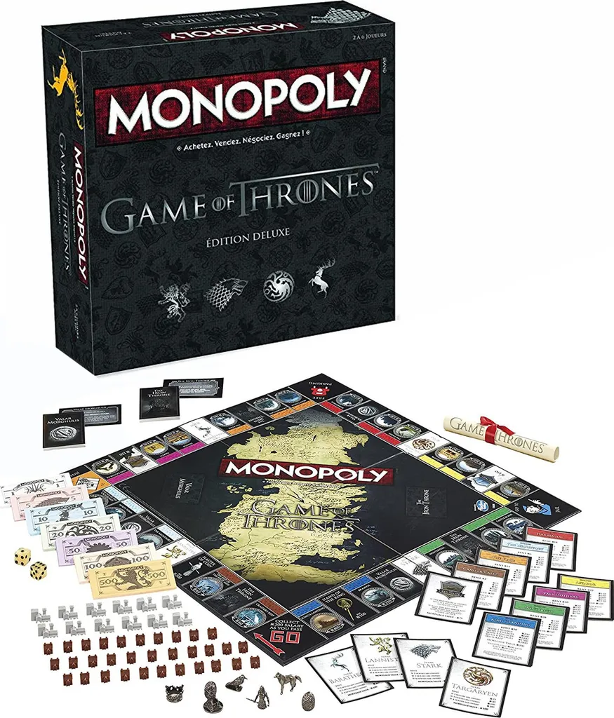 Monopoly Game of Thrones édition deluxe avec porte-cartes musical intégré
