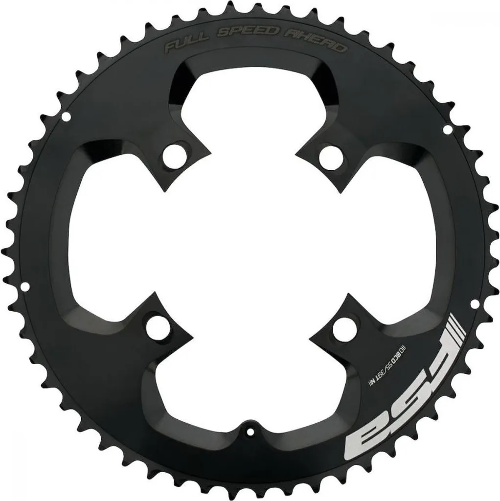 Plateau Aéro FSA 110 mm 56 Dents en Aluminium CNC Noir pour Vélo Route