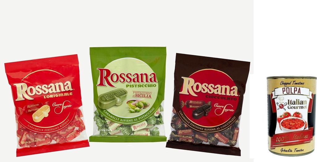 Fida, Rossana Tris con Ripieno Classico, al Pistacchio e al Cioccolato, Trio mit klassischer Füllung, Pistazie und Schokolade + Italian Gourmet po...