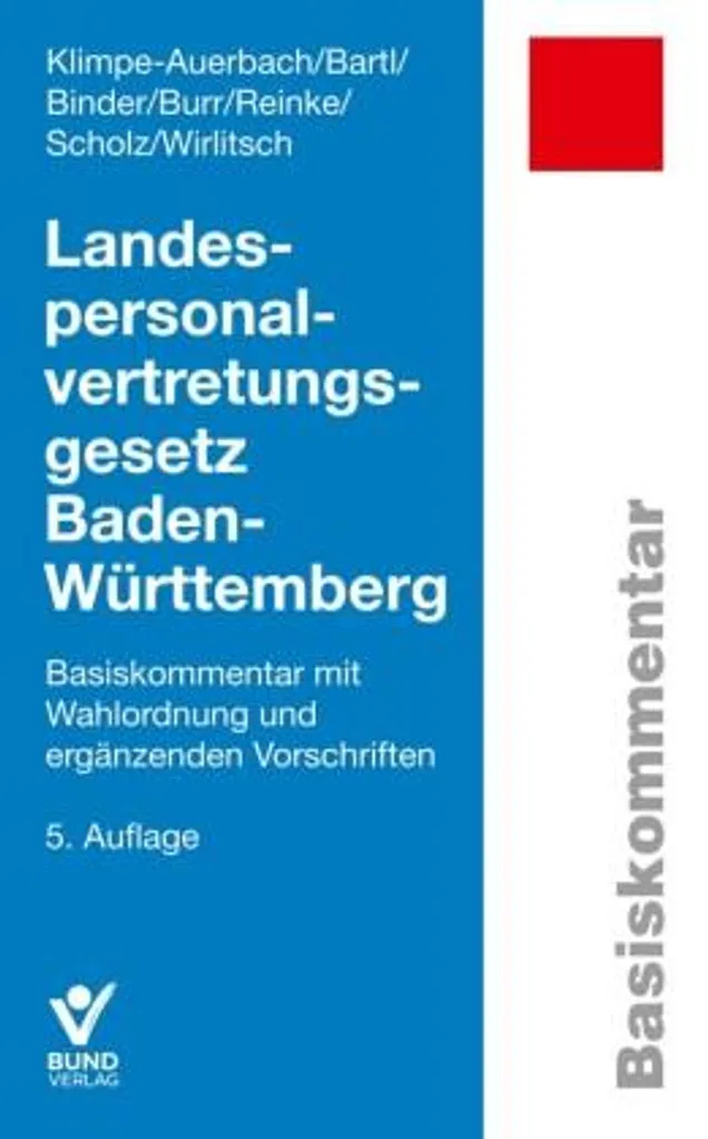 Code de représentation du personnel Bade-Wurtemberg LPVG BW Complet - 2