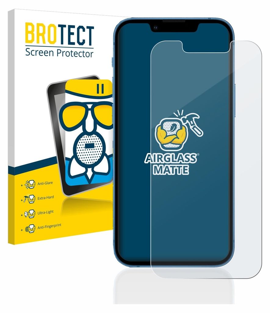 BROTECT Entspiegelungs Schutzglas für Apple iPhone 13 mini Schutzfolie Panzer Folie Glas Display Schutz matt