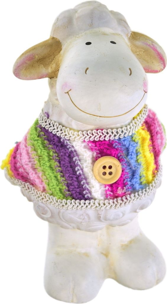 Mouton en céramique dans un pull 13 cm Image du produit 