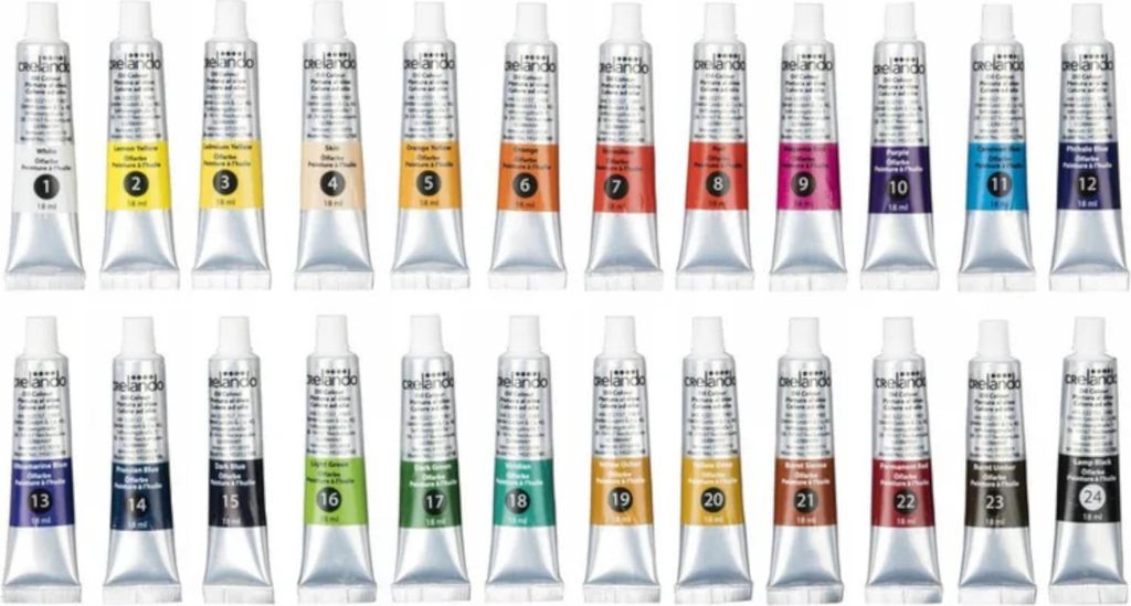 Crelando Ölfarben Set 24 x 18 ml – Künstlerfarben mit hoher Produktbild 