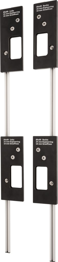 Frässchablonen Set für Scharniere 89 x 89 mm - 4-teilig