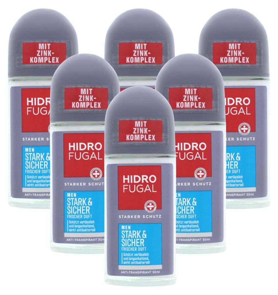 Hidrofugal Men Stark & Sicher Deo Roll-On 6 x 50 ml