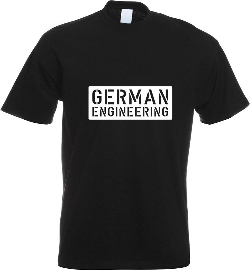 Kiwistar - T-Shirt - schwarz - German Engeneering Herren Funshirt Bedruckt Design Sprüche Spruch Motive - mit Motiv Bedruckt - Funshirt Design - S...
