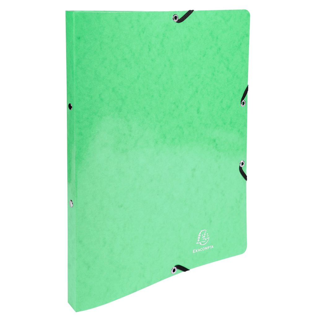 Exacompta 20x Ringhefter Gummizug Karton 2Ring Rücken 20mm A4 Anisgrün 54893E