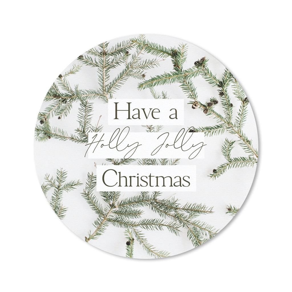MuchoWow Mauspad Mousepad Winter - Zweige - Zitat 20x20 cm - Mousepads - Maus Mat - Pad - Mausunterlage - Schreibtischmatte