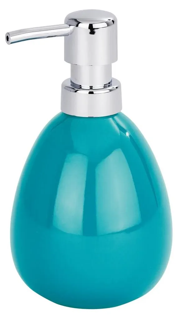 Distributeur de liquide vaisselle Polaris en céramique bleu canard