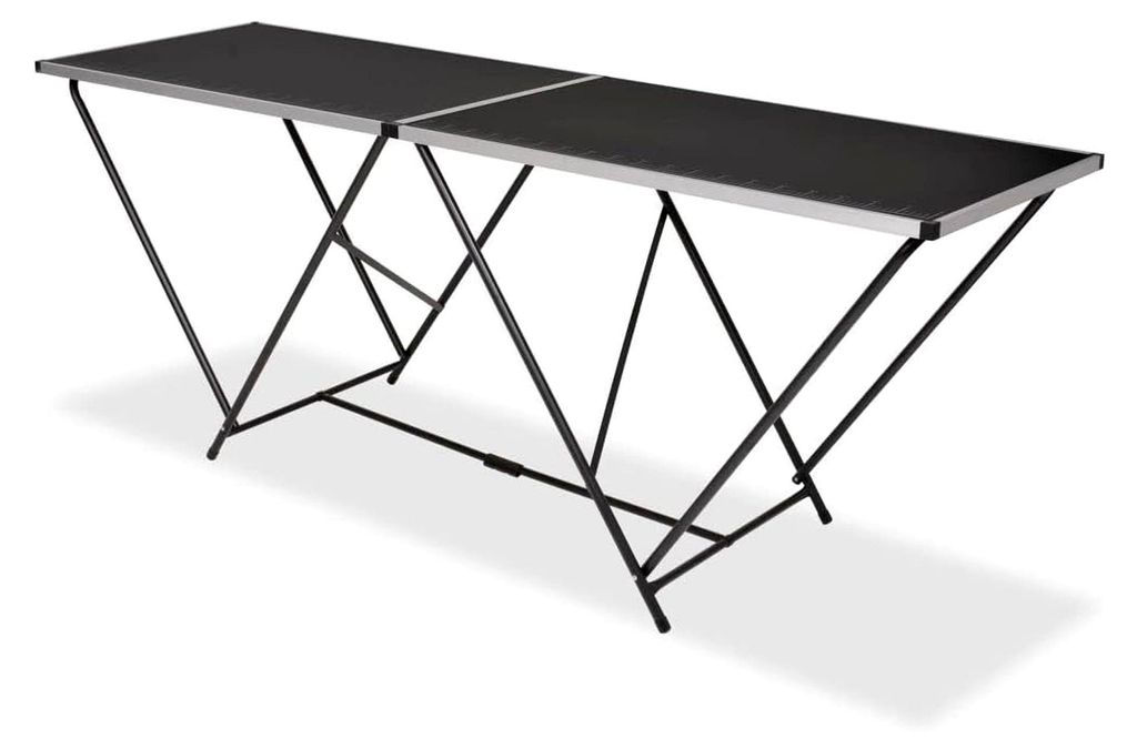 Klapptisch für Tapete MDF Aluminium 200 x 60 x 78 cm, Couchtisch, Wohnzimmertisch, Tisch für Büro, Schlafzimmer und Garten