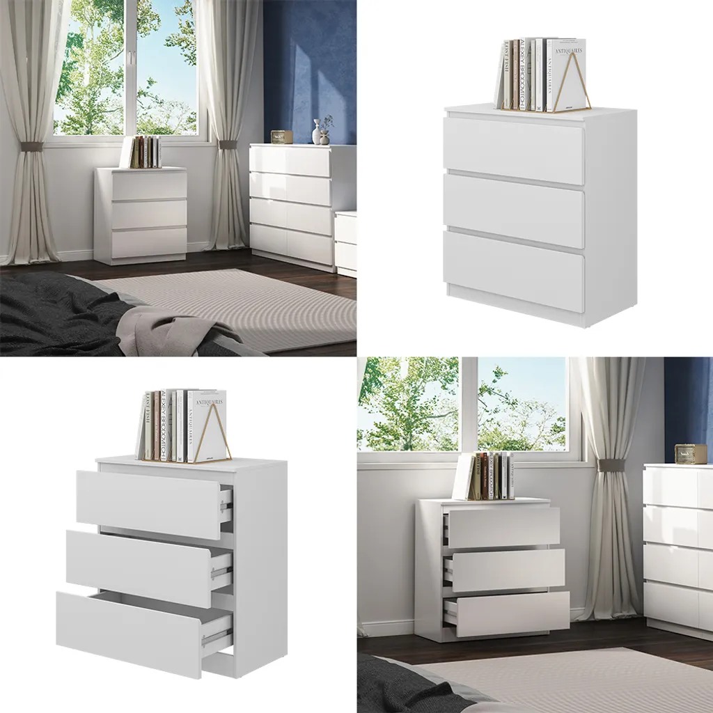 Commode Calisto Blanche Vicco 41301 - Finition Résistante et Compacte - 8