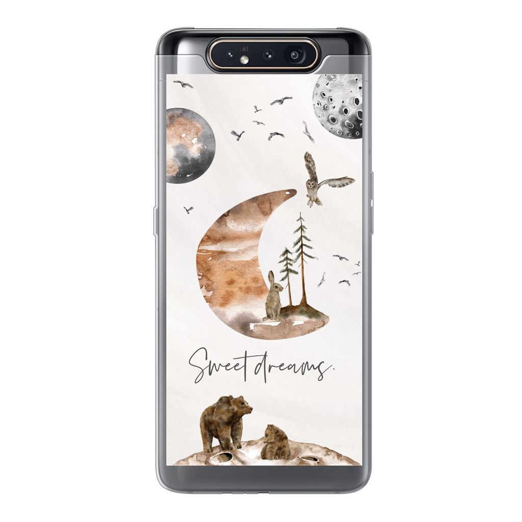 MuchoWow Handyhülle Schutzhülle Hülle für Samsung Galaxy A80 Zitate - Kinder - Sprichwörter - Süße Träume - Jungen - Mädchen - Kinder Si...