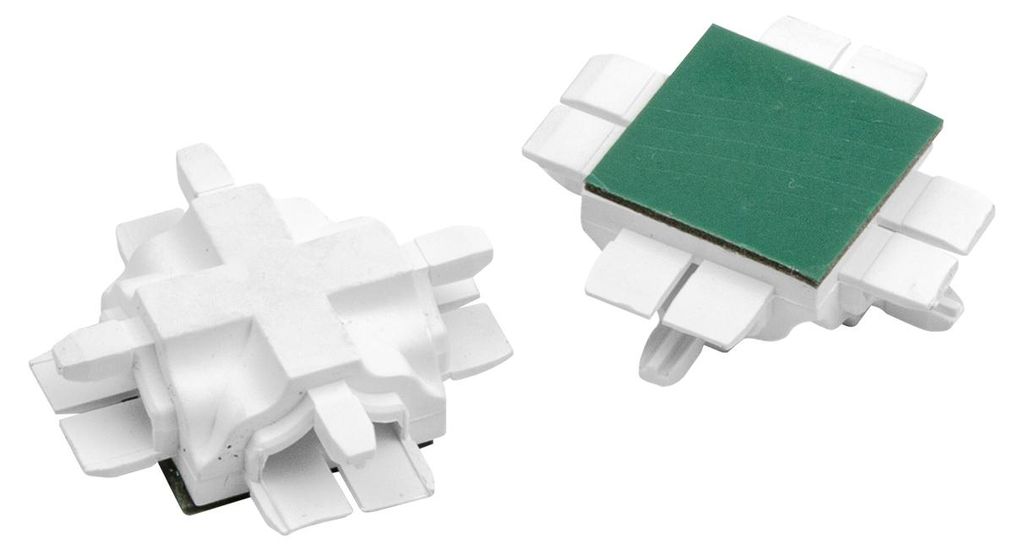Glassprossen oder Kreuzverbinder PVC weiß, Weichlippen grau Produktbild 