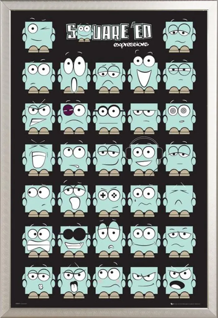Affiche Murale Encadrée Argent Shinsuke Maxi en Aluminium et Acrylique