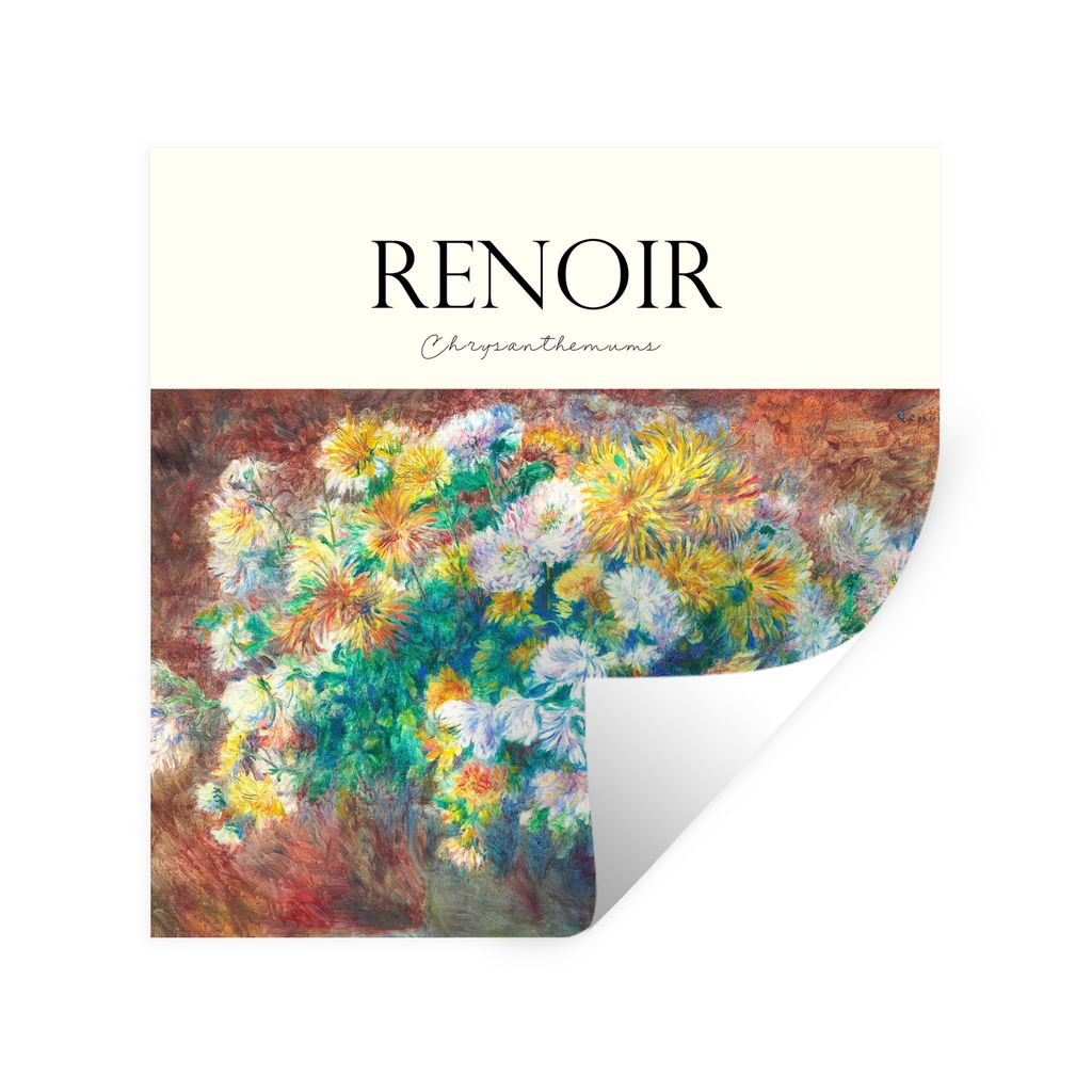 MuchoWow Wandtattoo Wandsticker Wandaufkleber Kunst - Blumen - Renoir 50x50 cm Selbstklebend und Repositionierbar - Selbstklebend - Fototapeten
